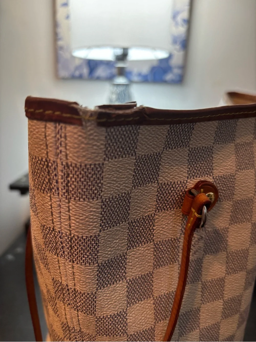 Authentic Louis Vuitton Neverfull MM – Damier Azur Canvas- please read